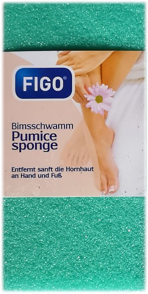 1 Stück Bimsschwamm, grün