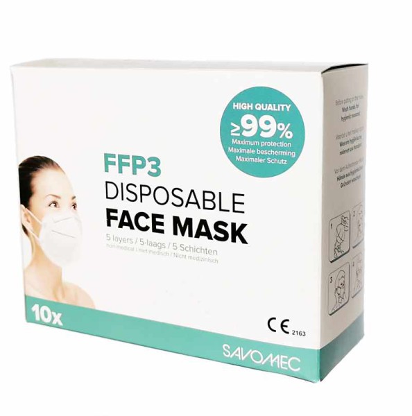 Medizinische Gesichtsmaske FFP3 Weiß 10 Stück