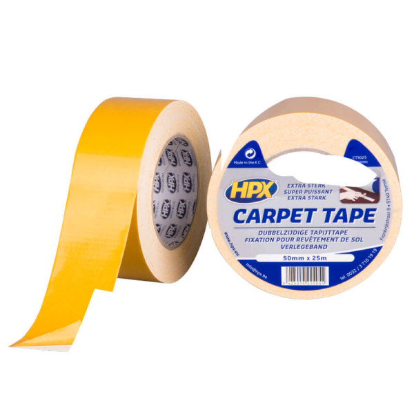 Doppelseitiges Teppichklebeband weiß 50mm x 25m
